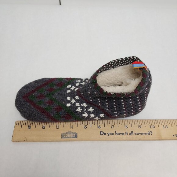 Bombas Gripper Slipper Unisex Size Small Charcoal Sherpa Lined Bootie House Sock - Picture 13 of 13